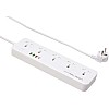 مشترك كهربائي للحماية من التيارات المتغيرة، مع 5 منافذ تيار متردد و6 منافذ شحن USB بطول 2 متر للمنزل والمكتب من لدنيو SC5614 - ابيض