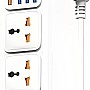 Next Store 12 in 1 20W Power Strip with 4 Electrical Outlets, 7 USB Ports, 1 Type-C PD Port with Master Control and One Switch – 20W, Cable Length 3 Meters(White)