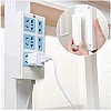 Punch-Free Self Adhesive Electrical Connector, Wall Plug Adapter, Reusable Wall Mount or Desk, Ideal for Wi-Fi Devices, Remote Controls, Tissue Box Storage