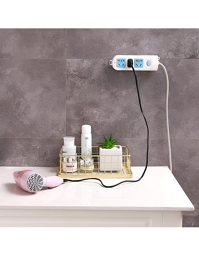 Punch-Free Self Adhesive Electrical Connector, Wall Plug Adapter, Reusable Wall Mount or Desk, Ideal for Wi-Fi Devices, Remote Controls, Tissue Box Storage