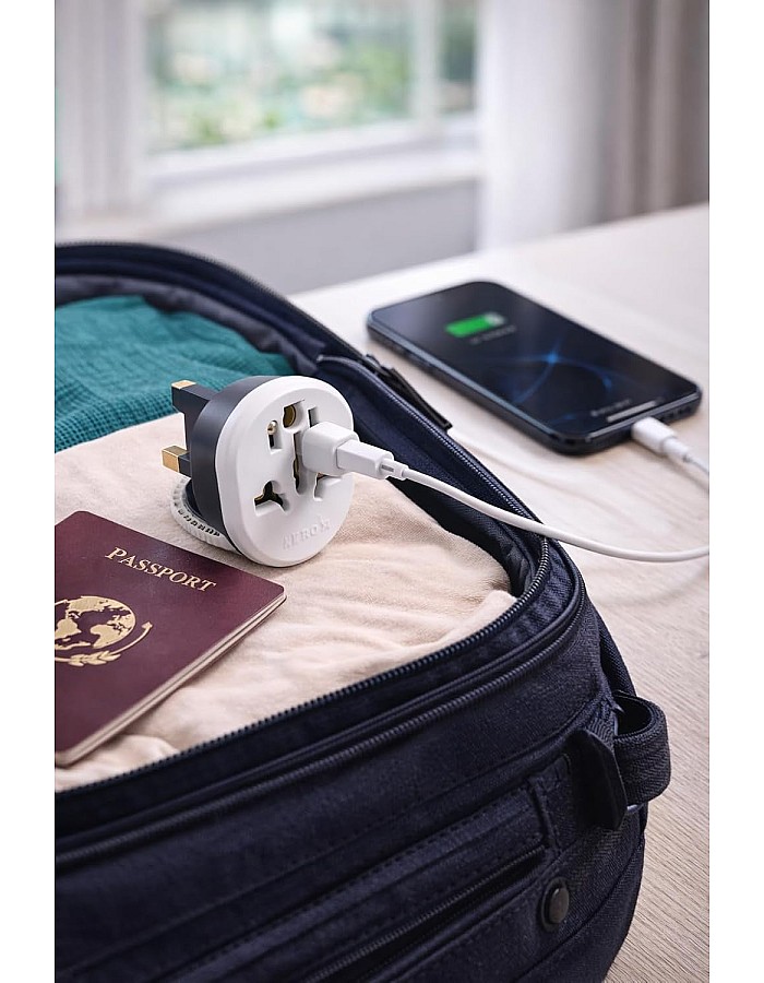 Triple Universal Travel Plug Adapter – Pack of 2 – High Quality Copper Components – 16A, 250V – Compatible with 150+ Countries – Compact & Safe Design for Home, Office & Trip Use