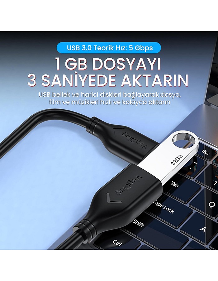 VegGieg USB 3.0 Extension Cable 2 Meter