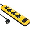 مشترك كهرباء شامل مع 3 منافذ + 2 منفذ USB-A من اي لوك| شحن سريع | 2 م