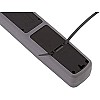 مشترك كهرباء يحتوي 3 مقابس ومنفذي USB معتمدين بلون اسود من اي لوك