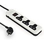 iLOCK power strip 3 universal outlets with switch (white)