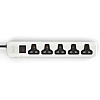 iLOCK power strip 5 universal outlets with overload switch (white)