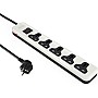 iLOCK power strip 5 universal outlets with overload switch (white)