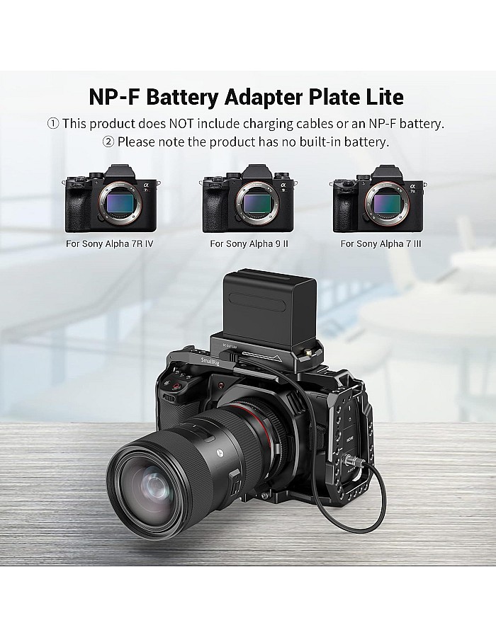 لوحة محول بطارية من سمول رينج، خفيفة الوزن متوافقة مع بطاريات سوني NP-F - 3018