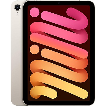 Apple iPad Mini (A17 Pro): 8.3 inch Liquid Retina Display, 128 GB, WiFi 6E, 12 MP Front/12 MP Rear Camera, Touch ID, All Day Battery - Polar Star