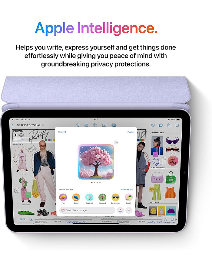 Apple iPad Mini (A17 Pro): 8.3 inch Liquid Retina Display, 128 GB, WiFi 6E, 12 MP Front/12 MP Rear Camera, Touch ID, All Day Battery - Polar Star