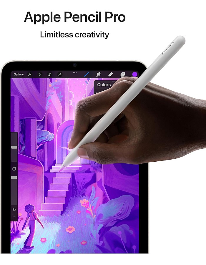Apple iPad Mini (A17 Pro): 8.3 inch Liquid Retina Display, 128 GB, WiFi 6E, 12 MP Front/12 MP Rear Camera, Touch ID, All Day Battery - Polar Star