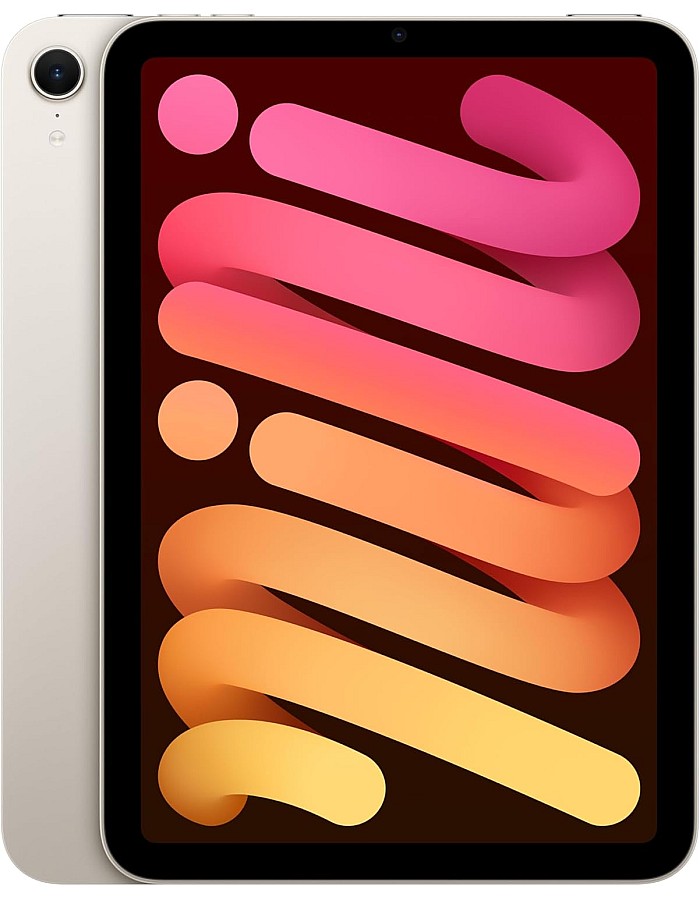 Apple iPad Mini (A17 Pro): 8.3 inch Liquid Retina Display, 128 GB, WiFi 6E, 12 MP Front/12 MP Rear Camera, Touch ID, All Day Battery - Polar Star
