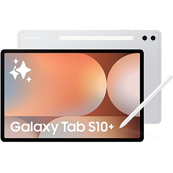 Samsung Galaxy Tab S10+, AI Tablet, Android Tablet, 5G, 12GB RAM, 256GB Storage, AMOLED Display, Anti-reflection, Durable, S Pen Included, Platinum Silver 1 Year Warranty/Local Version