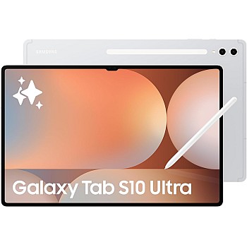 Samsung Galaxy Tab S10 Ultra, AI Tablet, Android Tablet, 5G, 12GB RAM, 512GB Storage, AMOLED Display, Anti-reflection, Durable, S Pen Included, Platinum Silver (UAE Version)