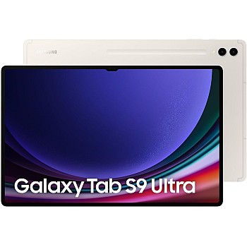 تابلت سامسونج جالاكسي تاب S9 الترا الجيل الخامس 5G بنظام أندرويد وذاكرة رام 12 جيجابايت وفتحة تخزين ميكرو اس دي سعة 256 وقلم ستايلس متضمن، بيج