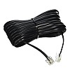 Black RJ11 Universal Cable for Telephones, Modems, Fax Machines & ADSL (1, 20 M)