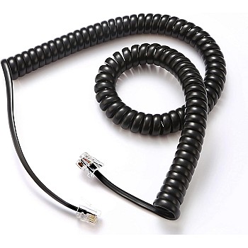 Comtrue Telephone Cord, Phone Cord,Handset Cord, Black, 2 Pack, Universally Compatible