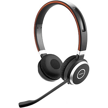 Jabra Evolve 65 SE Wireless Stereo Bluetooth Headset with Noise-Cancelling Mic and Long-Lasting Battery - Unified Communications Certified for Zoom, Unify and other leading platforms - Black