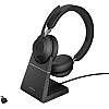 Jabra Evolve2 65 Link380c MS Stereo Headset with Stand - Black