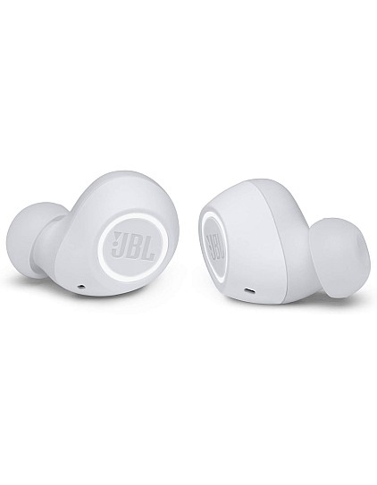 Jbl free 2 bluetooth wireless noise cancelling earphones with microphone and charging box - white earphones Airpods earbuds headphones