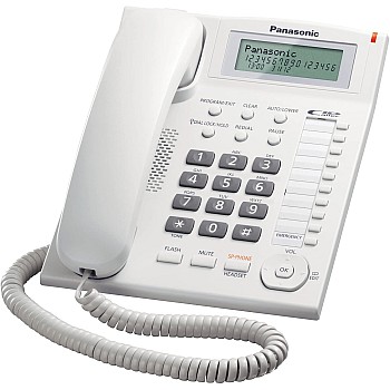 Panasonic Corded Phone with Caller ID and Hands-free speakerphone, KX-TS880FX1W (White)