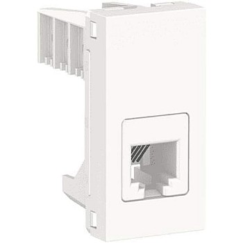 Schneider Electric New Unica - telephone socket - 1 x RJ12-1 m - white