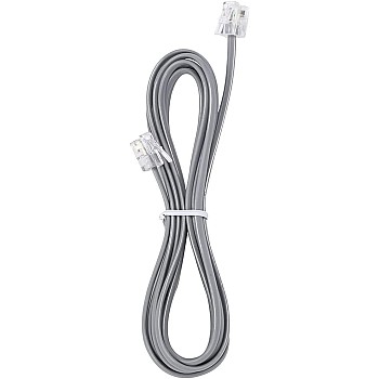 Uvital Telephone landline Extension Cord Cable Cord with Standard RJ-11 Plug 1 Meter (Grey)