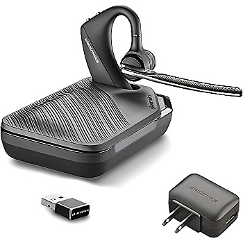 YISMO Plantronics Voyager 5200-UC Bluetooth Headset Bundle w/Bonus Wall Charger #206110-01-B | for Smartphones PC MAC Using RingCentral Software or App