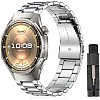 ZoRoll 22 mm Metal Bracelet Compatible with Huawei Watch GT 6 46 mm/6 Pro/GT5/GT5/GT4/GT3/Ultimate/Buds, Stainless Steel Metal Replacement Strap Men and Women Watch Strap for Huawei Watch 5 46 mm