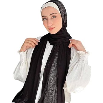 Luxury Islamic Hijab Kuwaiti Style For Women Cotton Lycra Kuwaiti Shawl Scarf Head Scarf Women Hijab Wrap Turf (180x75cm)