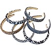 New Zebra Leopard Headband Scrunchies Elastic Hair Bands Women Fashion Retro Striped Ponytail Holder Hair Accessories (Grey, One size)