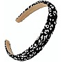 New Zebra Leopard Headband Scrunchies Elastic Hair Bands Women Fashion Retro Striped Ponytail Holder Hair Accessories (Black, One size)