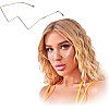 ذا باك | نظارة شمسية من قطعة واحدة للنساء، باطار عصري على شكل حرف W بتصميم مرصع بحجر الراين، مظهر عصري جريء