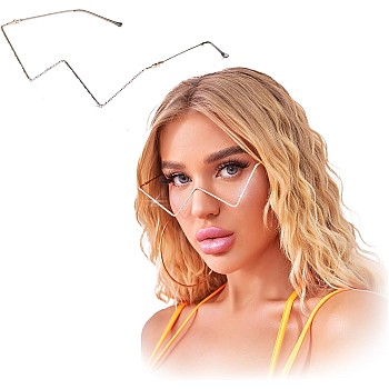 ذا باك | نظارة شمسية من قطعة واحدة للنساء، باطار عصري على شكل حرف W بتصميم مرصع بحجر الراين، مظهر عصري جريء