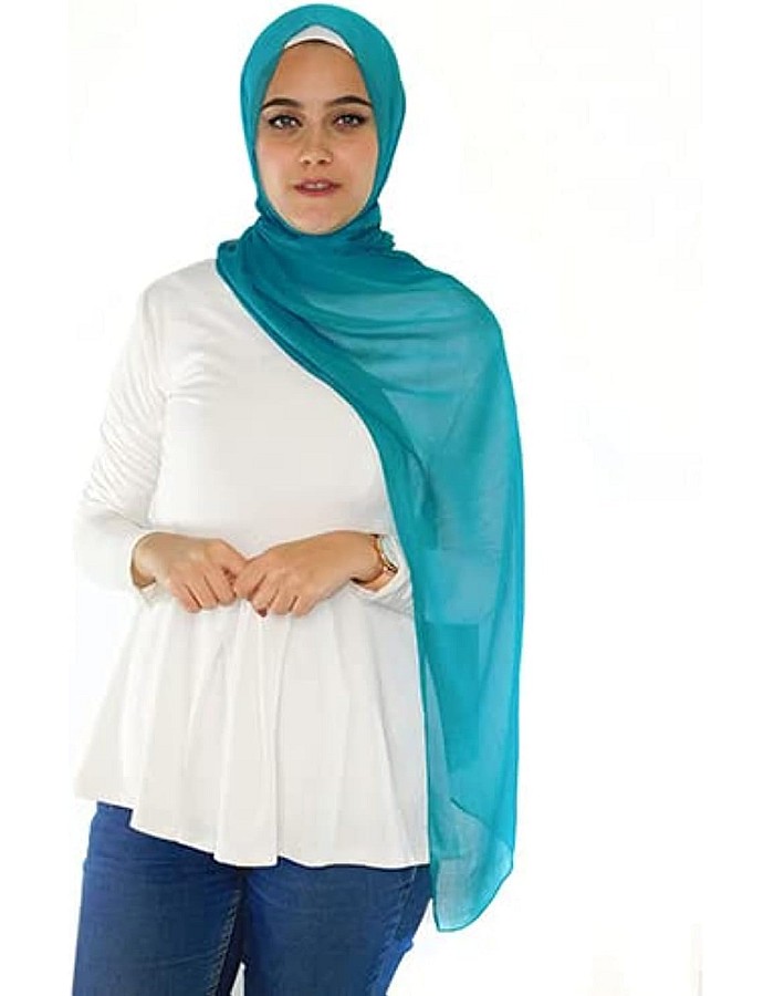Tie Shop Women Chiffon Crinkled Solids 70 x 170