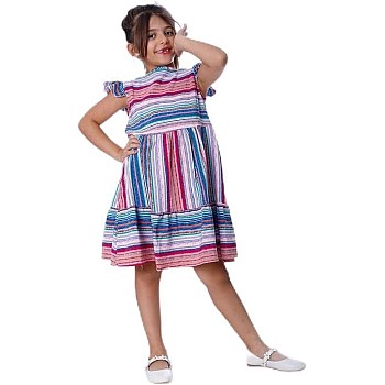 BEBO GIRLS CUT DRESS STRIPED