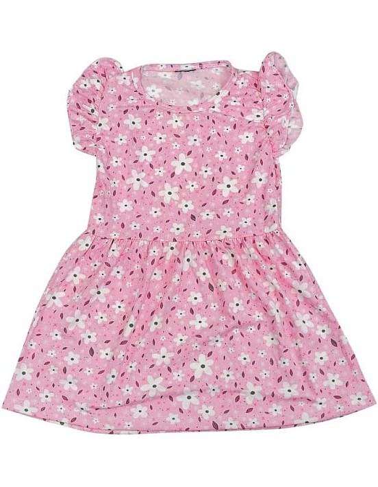 Perfect Parent-F-114 Girls Floral Cotton Cut Dress