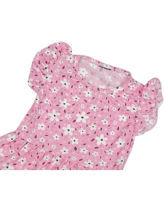 Perfect Parent-F-114 Girls Floral Cotton Cut Dress