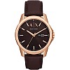 Armani Exchange Casual for Men, QUARTZ/3 HAND DAY-DATE Movement, Display, BROWN Strap-AX1740