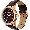 Armani Exchange Casual for Men, QUARTZ/3 HAND DAY-DATE Movement, Display, BROWN Strap-AX1740