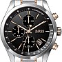 BOSS hugo Grand Prix Men's Black Dial Stainless Steel Band Watch - 1513473