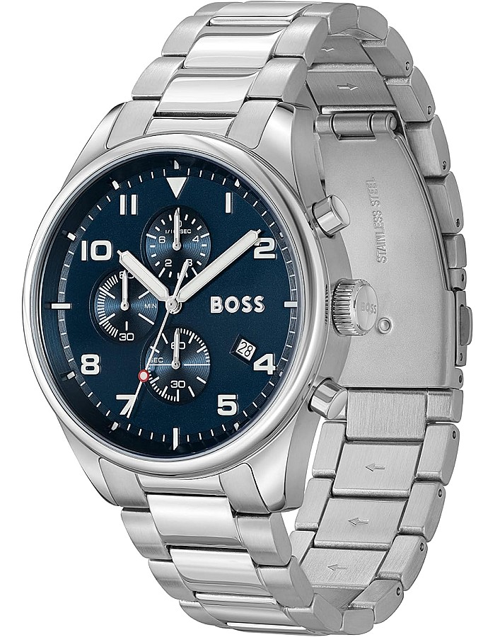 Boss Dress Watch Stainless Steel Bracelet for Men, Blue
