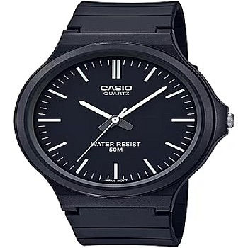 Casio MW-240-1EVDF Resin Round Analog Water Resistant Watch for Men - Black