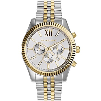 Michael Kors Two Tone Stainless Steel White dial Watch for Women's MK8344