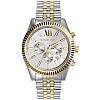Michael Kors Two Tone Stainless Steel White dial Watch for Women's MK8344