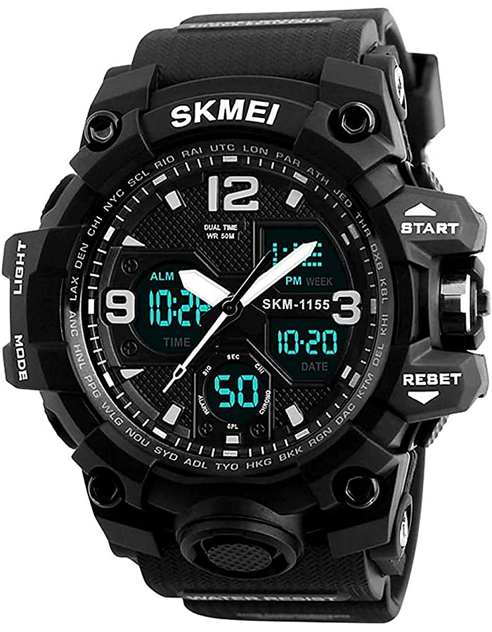 Skmei Men's and Women's Sport Watch Quartz Waterproof Wristwatches 1155B