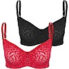 Lasso Womens Set Of 2 Pieces Super Support Bra Cup B Bra