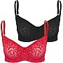 Lasso Womens Set Of 2 Pieces Super Support Bra Cup B Bra