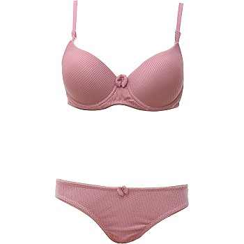 Luna LUN-7067 Underwear+Satin Bra*Cotton Lingerie Set For Women