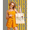 AUSVKAI Canvas Tote Bag Aesthetic for Women, Cute Reusable Cloth Cotton Bags for College Shopping Beach Grocery Trendy Gifts